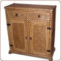 Moroccan Carved Cedar Cabinet