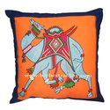 Camel embroidered pillow