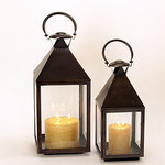 Square Mogador Bronze Moroccan Lanterns